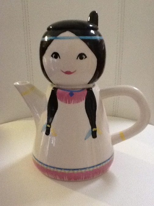 Tea Pot Lady, Tea pot and cup all in one